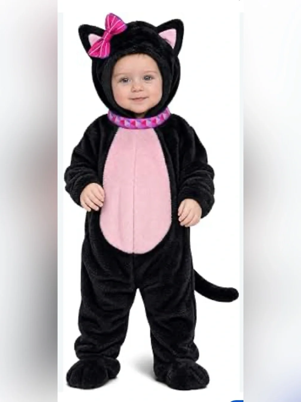 Spooktacular Black Kitten Kids Costume - Black with Pink Accents 3T (3-4)